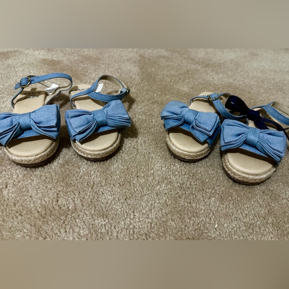 Janie and Jack sandals - 2 pairs!!! NEW toddler size 8